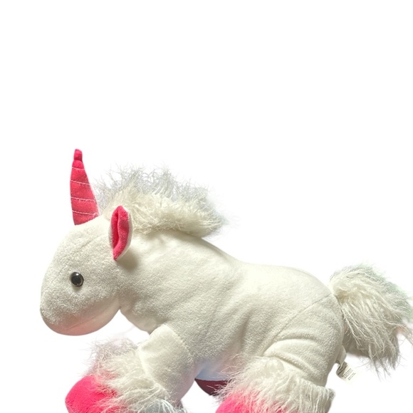 Fluffy White and Pink Seattle Seahawks Unicorn Plush Toy - Picture 3 of 3